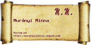 Murányi Minna névjegykártya